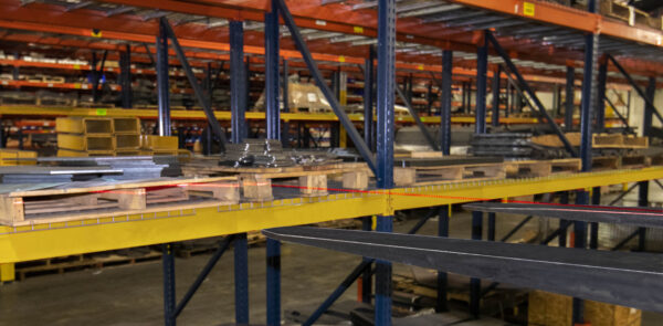 Forklift Laser Guide in use